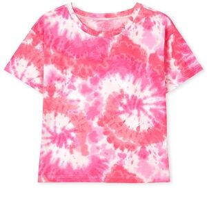 Girls Print Layering Tee - Scooter pink neon